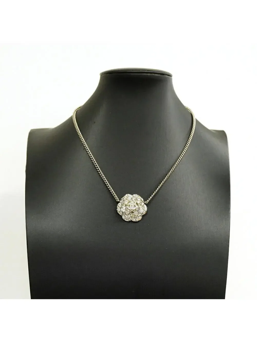Chanel Cc Logo Pendant Necklace Silver- #357916C78B